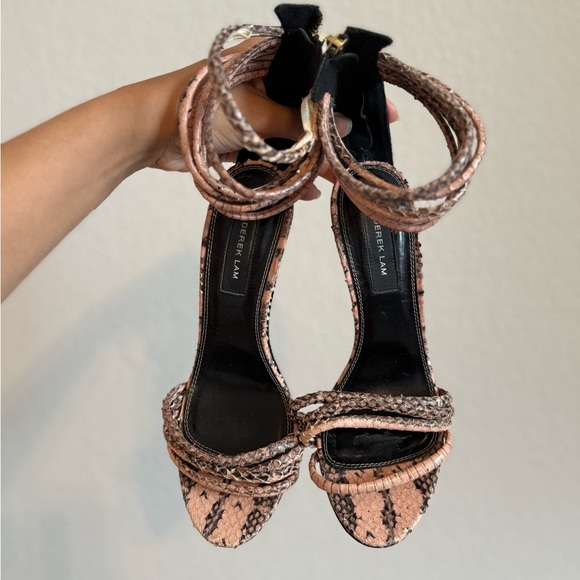 Derek Lam snake print pink heels - Picture 2 of 6